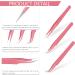 3-Piece Pink Eyelash Extension Tweezers Set | Stainless Steel Straight & Curved Pointed Tool for False Eyelashes | Perfect for Women & Girls - Buy Online on GoSupps.com