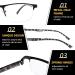 FONHCOO Half-Rim Reading Glasses for Men & Women - Blue Light Filter Visual Aid for Seniors - Stylish & Comfortable 1.0x Magnification - Buy Online on GoSupps.com