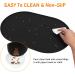 Ldyoen Silicone Dog Bowl Underlay & Cat Feed Mat - Waterproof Slip-Resistant Large 48x30cm - Ideal for Dogs & Cats - Black - Buy Online on GoSupps.com