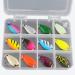 Trout Spoon Set (2.5g) - Spinner Fishing Baits with Single Hook & Storage Box | International Shipping - Buy Online on GoSupps.com