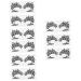 FOMIYES 9 Pairs Lace Eyeliner Stickers Black Eye Sticker Eye Liner Sticker Popularity 13X6cmx3pcs Blackx3pcs