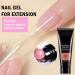 Nude Polygel Nail Kit for Beginners | Builder Gel Extension Starter Kit with Slip Solution & Nail Tips | Poly Extension Gel in Dark Nude - Cure By Lamp - Buy Online on GoSupps.com