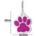 Personalized Fuchsia Dog & Cat ID Tags | Engraved Paw Print Pet Address Tags - Buy Online on GoSupps.com