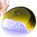 NAILGIRLS UV LED Nail Lamp for Home Salon Professional 150W Gel Polish Nail Dryer Curing Lamps with 4 Timer Presets Auto Sensor Detachable Base Nail Art Tools for Fingernail and Toenail (Gold)