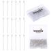 BEADIA Platinum Plated Open Eye Pins Non Tarnish 20mm 200pcs for Jewelry Making Findings Open Eye Pins Platinum 20x0.7mm