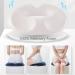 Pressure Relief Seat Cushion Sciatica Pillow Premium Memory Foam Washable Orthopedic Seat Cushions for Sciatica for Back Coccyx Tailbone Pain Relief Gray - Buy Online on GoSupps.com