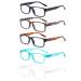 Kokobin 5 Pack Reading glasses Blue light filter Computer glasses spring hinge reading glasses for women men glare protection filter light glasses (5 pieces 1 diopters) 5 pieces 1.0 diopters