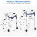 Health Line 3-in-1 Stand-Assist Folding Walker with Wheels - Supports 350lbs - Mobility Aid with Glide Ski - Toilet Safety Rail - Compact & Portable - Silver - Buy Online on GoSupps.com