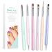 AIMEILI 6 Pieces Nail Art Brush Gel Nail Polish Nail Art Design Painting Tools Set Single