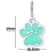 Paw Print Dog Tag with Engraving - Personalized ID Tag for Dogs & Cats - Green Address Tag - Buy Online on GoSupps.com