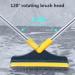 3 in 1 Scrubber with Squeegee Long Handle 120 Rotating Floor Wall Corner Scrubber Household Cleaning Brush for Cleaning Patio Tiles Bathroom Sliding Door Track - Buy Online on GoSupps.com