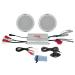 Pyle Marine Receiver Speaker Kit - 2-Channel Amplifier w/ 6.5 Speakers (2) Waterproof Poly Bag 3.5mm Jack RCA Adaptor for MP3/iPod & Volume Gain Remote Control & Power Protection Circuitry - PLMRKT2A Frustration-Free Packaging