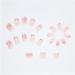 Nail Art Patches Beautiful and Fashionable Nail Patches Finger Decorations Beauty and Decorative Supplies Simple Oval French Manicure European and American Flame Pink and White Sweet Fake Nails R789 French Flame - Buy Online on GoSupps.com