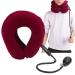 Nears traction device cervical neck traction device pain relief soft inflatable neck stretcher collar for older people rose red unit size suitable for all necks