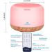 Miserwe 500ML Essential Oil Diffuser with Adjustable Mist Mode, Waterless Auto Shut-Off, Remote Control, 7 LED Light Colors - Perfect for Office, Home, Bedroom, and Living Room - Yellow - Buy Online on GoSupps.com