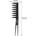 Fine Lines Twin Tailed Rake Comb - Hair Detangling & Shower Comb for Afro, Wet, Curly Hair - Antistatic Black Plastic - Buy Online on GoSupps.com