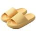 Sliders Cloud Slippers Women Men Non-Slip Mens Womens Slippers Cloud Sliders Soft Flip Flops with Thick Sole for Shower Bathroom Pool Beach 7 UK Yellow