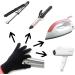 Flat Iron Travel Mat & Heat-Resistant Glove | Lessmon Black Matte - Protect Your Curls & Styling Tools (22.9 x 16.5 cm) - Buy Online on GoSupps.com