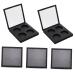 Baluue 5pcs Eye Shadow Blank Empty Cosmetic Eyeshadow Packing Plates Eyeshadow Powder Plate Black As 8.00X7.00X1.30CM Black