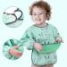 DiscoBall Long Sleeve Baby Bibs | Waterproof Feeding Apron with Silicone Pocket | Unisex Dribble Bib for Infant/Toddler 6M-3Yrs - Green - Buy Online on GoSupps.com