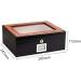 Cigar Humidor Cigar Box Storage Box with Humidifier and Digital Hygrometer Transparent Top Displayfor Decorative Box - Buy Online on GoSupps.com