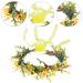 Minkissy Green Leaf Flower Crown | Sunflower Headband & Boho Hair Wreath for Weddings Festivals & Beach Parties - Fashion Hair Jewelry - Buy Online on GoSupps.com