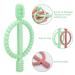 Buy BPA-Free Baby Biting Toys - 2 Pack Silicone Teething Rings for Kids Gum Massage - Bright Green & Caramel - Buy Online on GoSupps.com