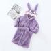Miyanuby Soft Flannel Baby Bathrobe for Boys & Girls | Long Arm Animal Hoodie | Violet 4-5 Years | Perfect Gift for Kids - Buy Online on GoSupps.com