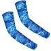 Whatcano 1 pair of arms for children arm sleeves UV protection breathable sunscreen arm tulips arms for young and girls cycling run baseball outdoor sports camo-blue 4-6 years old Camo-blue m (8-10 years old)