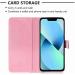 Shiny 3D Pattern PU Leather Wallet Case for Samsung Galaxy A23 - Red Flower Design | Fox Pocket Card Holder - Buy Online on GoSupps.com