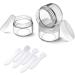 24-Piece Transparent Crucible Set - Empty Cream Can Jars with Screw Cap for Lotions Mini Candles & Cosmetics (20ml) - International Shipping Available - Buy Online on GoSupps.com