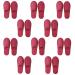Tianmao 10 pairs slipper hotels lipper tortier lip slippers with closed toes universal size 29 * 11cm guest slippers disposable lip for spa party guests hotel and travel unit size red
