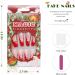 Vatocu Christmas False Nails - Long Xmas Press on Nails with Snowflakes Glitter - 24pcs Ballerina Acrylic Stick on Nails for Women and Girls - Buy Online on GoSupps.com