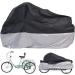 MOONCOOL Adult Tricycle Cover - Waterproof 3 Wheeled Bike Storage Cover, 75'' L, Black & Silver - Dust and Wind Resistant - Buy Online on GoSupps.com