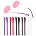 Silicone anti -slip covers 5 pairs glasses end cap silicone coats anti slide glasses replacement accessories glasses bend silicone sock replacement repair for metal thin sunglasses glasses legs