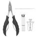 Toenail Clippers Ingrown Toe Nail Pedicure Clippers Toenail Corrector Set Double Spring Olecranon Pliers Nail Picker Nail Ingrown Nail Manicure Tool(black)