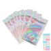 100 Pack Holographic Bags Resealable Bags for Small Business with Front Window Sample Bags Candy Bags Sealable Mylar Ziplock Bags with 100 Color Labels(2.4 X 3.9 Inch) Holographic Color 2.4x3.9 Inch