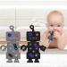 Baby Teething Toys DDMY Sensory Robot Remote Control Shape Silicone Toddler Teething Toys for Babies 0-6-12-36Months Baby Chew Toys for Sucking Needs Baby Easter Toy Teething Pacifiers Toys(2 Pack) Black+Grey