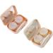 Solustrie Colored Contact Lens Case - 3 Pack Cosmetic Container for Travel - Compact & Stylish 6.20x4.20x2.20cm - Buy Online on GoSupps.com