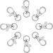 Metal Swivel Clasps Lanyard Snap Hook - 120pcs Lobster Claw Clasp for Keychain Crafts (Silver) - Buy Online on GoSupps.com