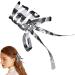 Teksome Bow Hairpin Set Retro Metal Bowknot Barrette | Single and Double Ponytail Bow Hair Clips for Women Girls Adults All Ages Kids Silver - Buy Online on GoSupps.com