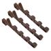 LABRIMP 3pcs Door Coat Hook Hat Hooks Purses Coat Hangers Coat Hooks Entryway Door Back Hook Organizer Towel 28.5X3.8X2CM Brown