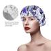 Double Waterproof Purple Butterfly Shower Cap for Women - One Size Large Bathing Hat for All Hair Types - Buy Online on GoSupps.com