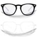 ROCKNIGHT Blue Light Blocking Glasses for Computer Phone Digital Screen Transparent+silver