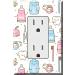 1-Gang Decorator GFCI Outlet Wallplate - Teeth Toothpaste Toothbrush Doodle