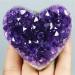 Natural Heart Shape Quartz Crystal Specimen Amethyst Cluster Stone Mineral Specimen (Size : 40mm)