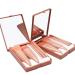 MJ JOMAY Mini Makeup Brush Set with Mirror - Professional Travel Set for Face, Eyebrow, Blush, and Lip Gloss - Pink - Buy Online on GoSupps.com