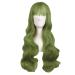 MapofBeauty 28 Inch/70cm Beautiful Special Color Air Bangs Long Wavy Curly Lolita Cosplay Wig (Light Sea Green) Light Sea Green 28 Inch (Pack of 1)