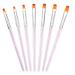 7pcs Acrylic Nail Art Brush Set - Flat Liner & UV Gel Brushes for 3D Designs | International Shipping Available - Buy Online on GoSupps.com