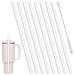 8 Pack Replacement Straws Compatible with Stanley 40/30/20/14 oz Cup Tumbler Reusable Plastic Straws with Cleaning Brush Compatible with Stanley Adventure Travel Tumbler(12.5inch Long) 8-pack